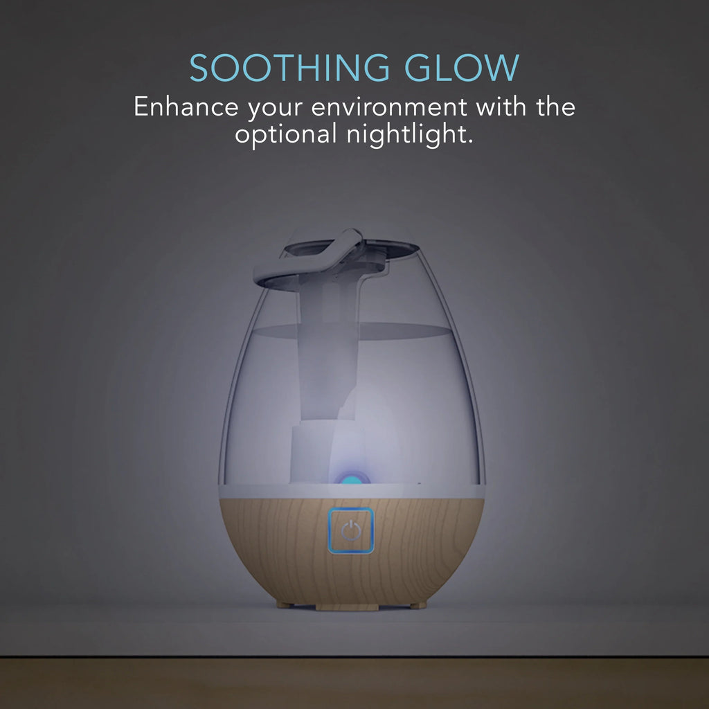 0.4 Woodgrain Gallon Sharper Light Mist Ash (New) Ultrasonic Humidifier, Image Cool