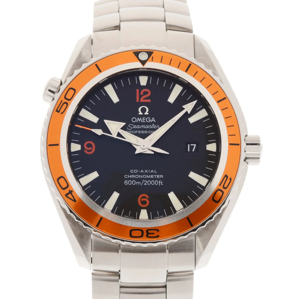 Pre-Owned Dial Planet Ocean Black 600 Co-Axial Automatic OMEGA Watch Men's 2208.5 Seamaster (Good) SS