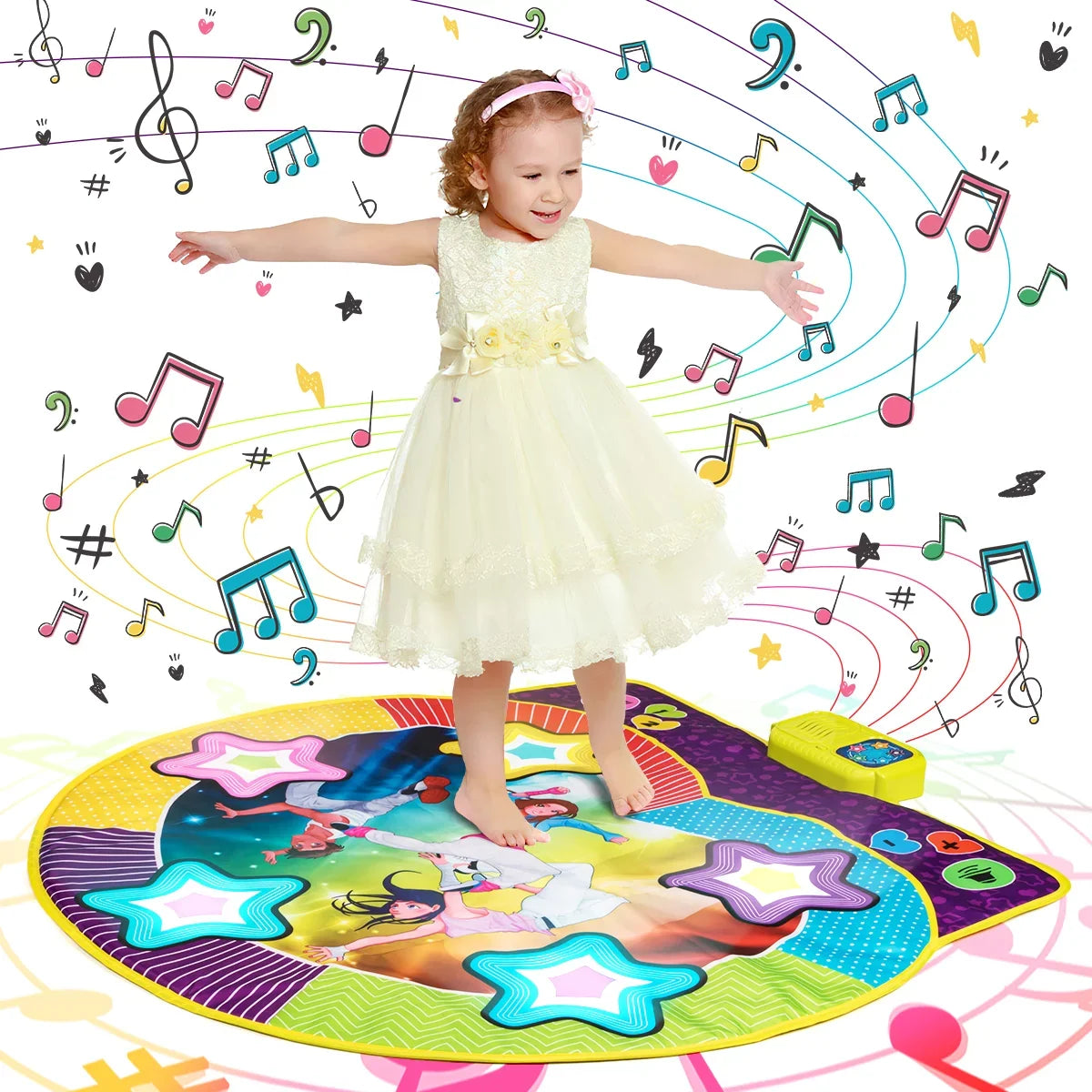 for 4 for 6 Kids 7 with UNIH 9 Dance Girls Mat 4-8 Kids 5 8 Ages Gift Ages 10, 3 Boys Music Game Dance Toy