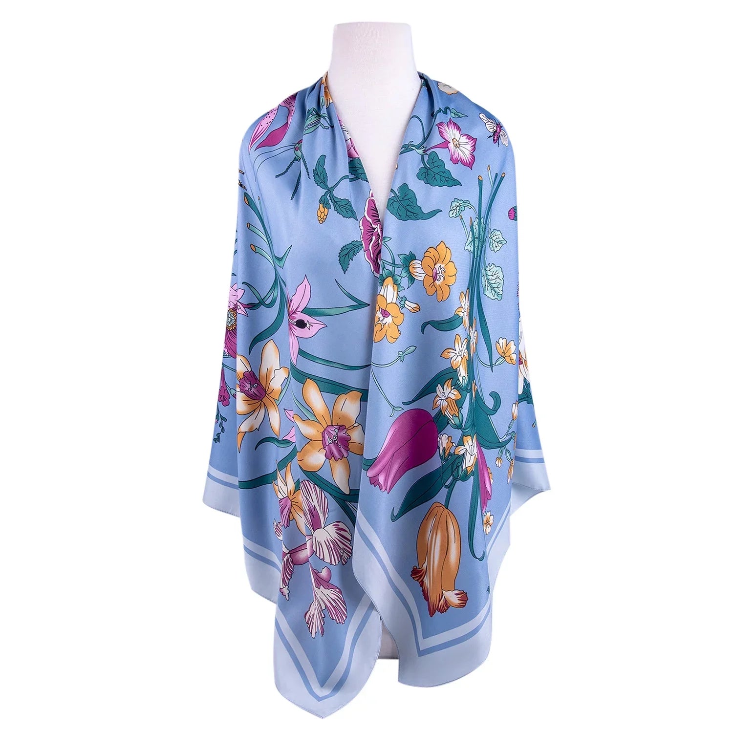 Women Wrap and GOODS Botany Tops 51x51'' Shawl for Fashion cm) Scarf Wedding STP Evening 130 (130 * Shawl for Shawl Travel Silk Lilac