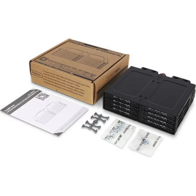 HDD Backplane 1 ICY 8x2.5 Hot x bay MiniSAS 5.25 HD RD in SSD Swap MB998IP-B