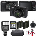 Digital - Kit + + Battery (Black) 32GB X Canon Flash G7 PowerShot III Mark Camera Extra