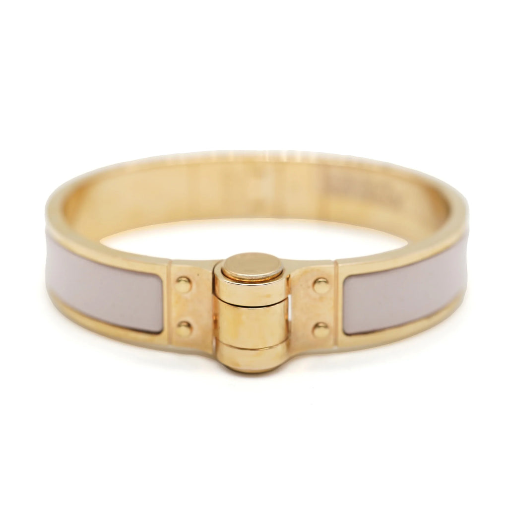 Uni Hinged Narrow Charniere Candeur Bracelet In Pre-Owned Rose Hermes