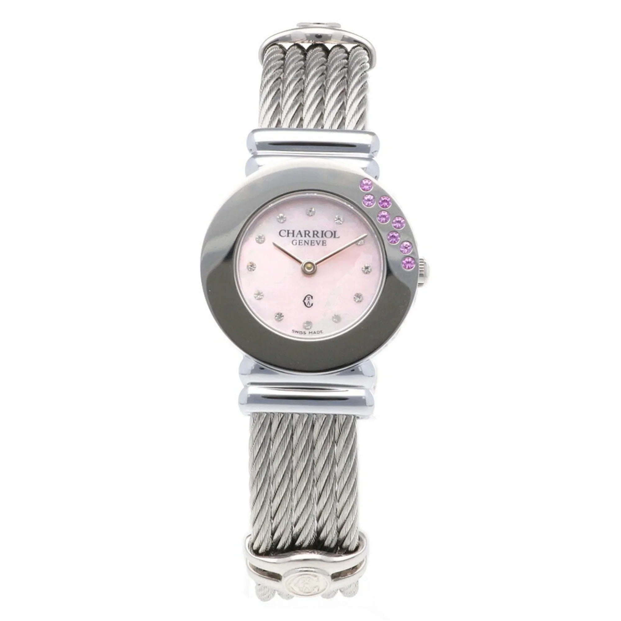 Stainless Watch Quartz Saint-Tropez Women's CHARRIOL (Good) 028ST Charriol Steel Pre-Owned