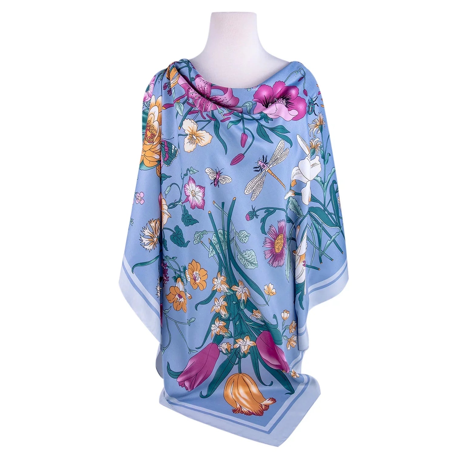 Women Wrap and GOODS Botany Tops 51x51'' Shawl for Fashion cm) Scarf Wedding STP Evening 130 (130 * Shawl for Shawl Travel Silk Lilac