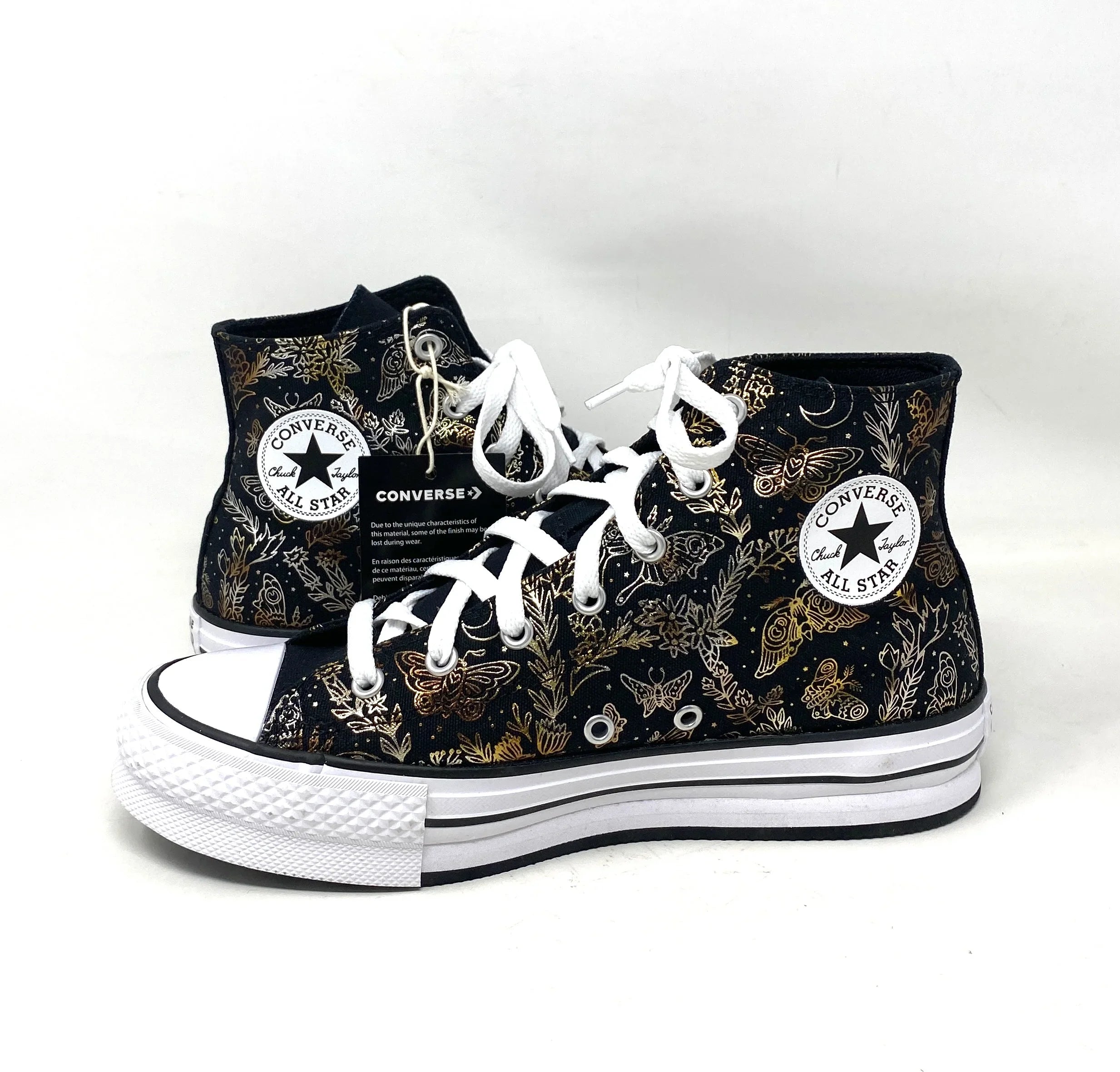 Black Kids Lift Top Platform A01511C Women's High Canvas CTAS Sneakers Converse
