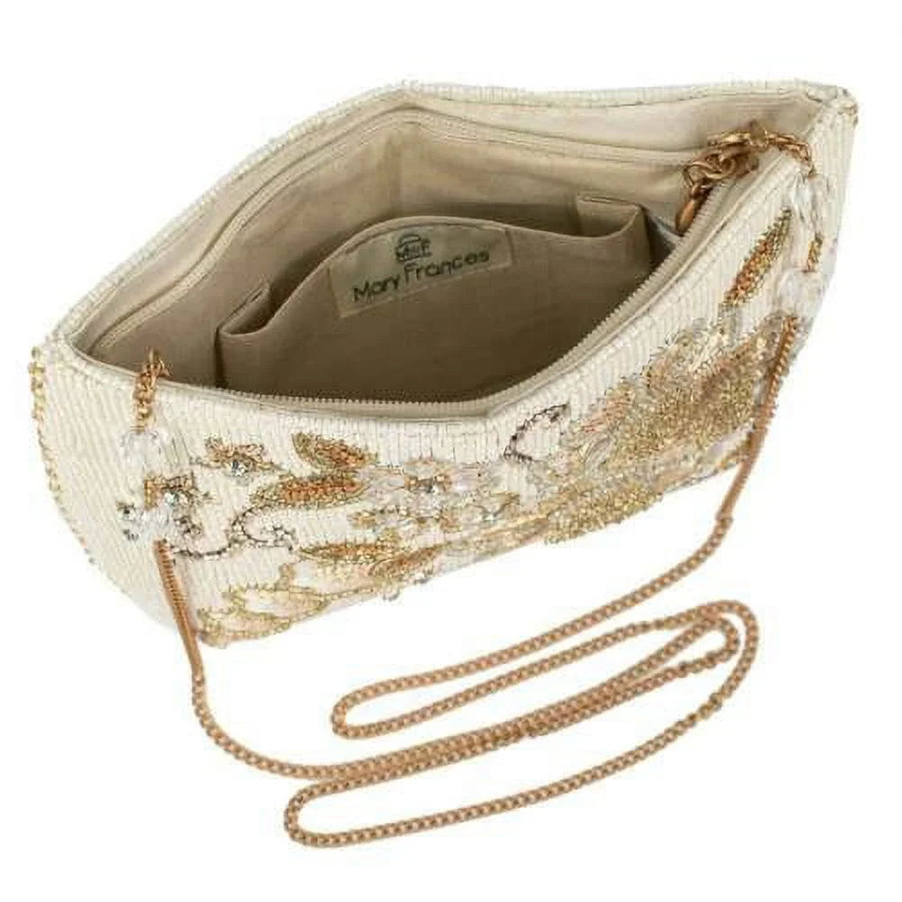 Clutch Bag White Bride Bridal Handbag Frances Crossbody NEW Radiance Mary Beaded