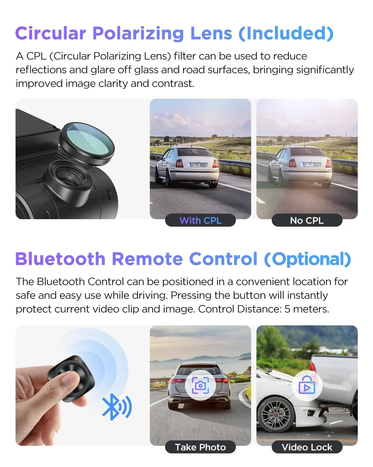 Dashcam VIOFO 2CH Front Camera 4K+2K 2 Car Pro GPS, with lb Rear 2 & STARVIS Dual IMX675 A229 IMX678