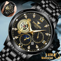 Watch Classic Wristwatch Quartz Luxury Steel Waterproof Men's Stainless Luminous