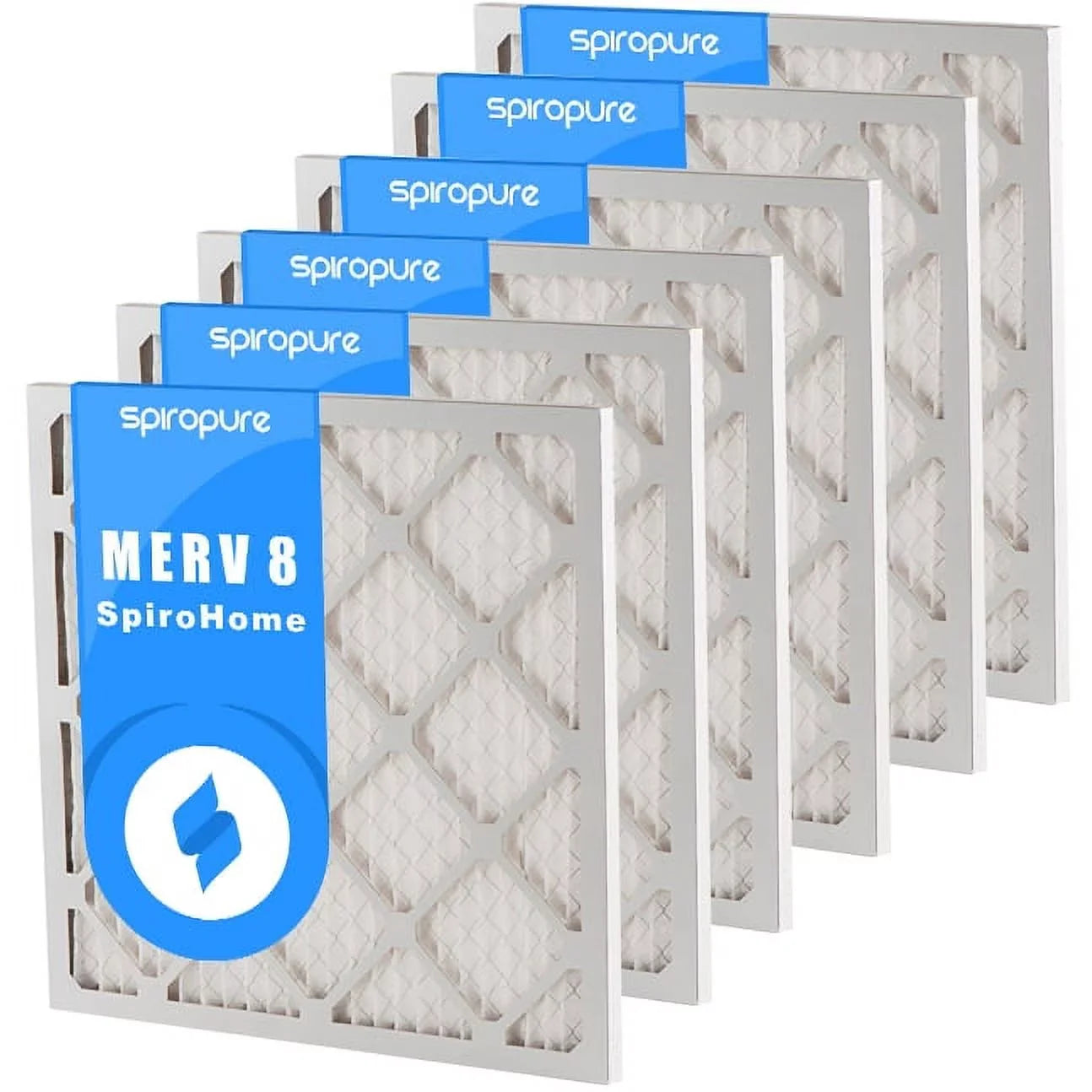 (6 Pleated Air MERV - Made Filters SpiroPure in USA 8 20X23X1 Pack)