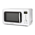 With LED White Retro CLMO7WH Classic Microwave Display, ft. 700 Nostalgia Cu. Countertop Oven W 0.7