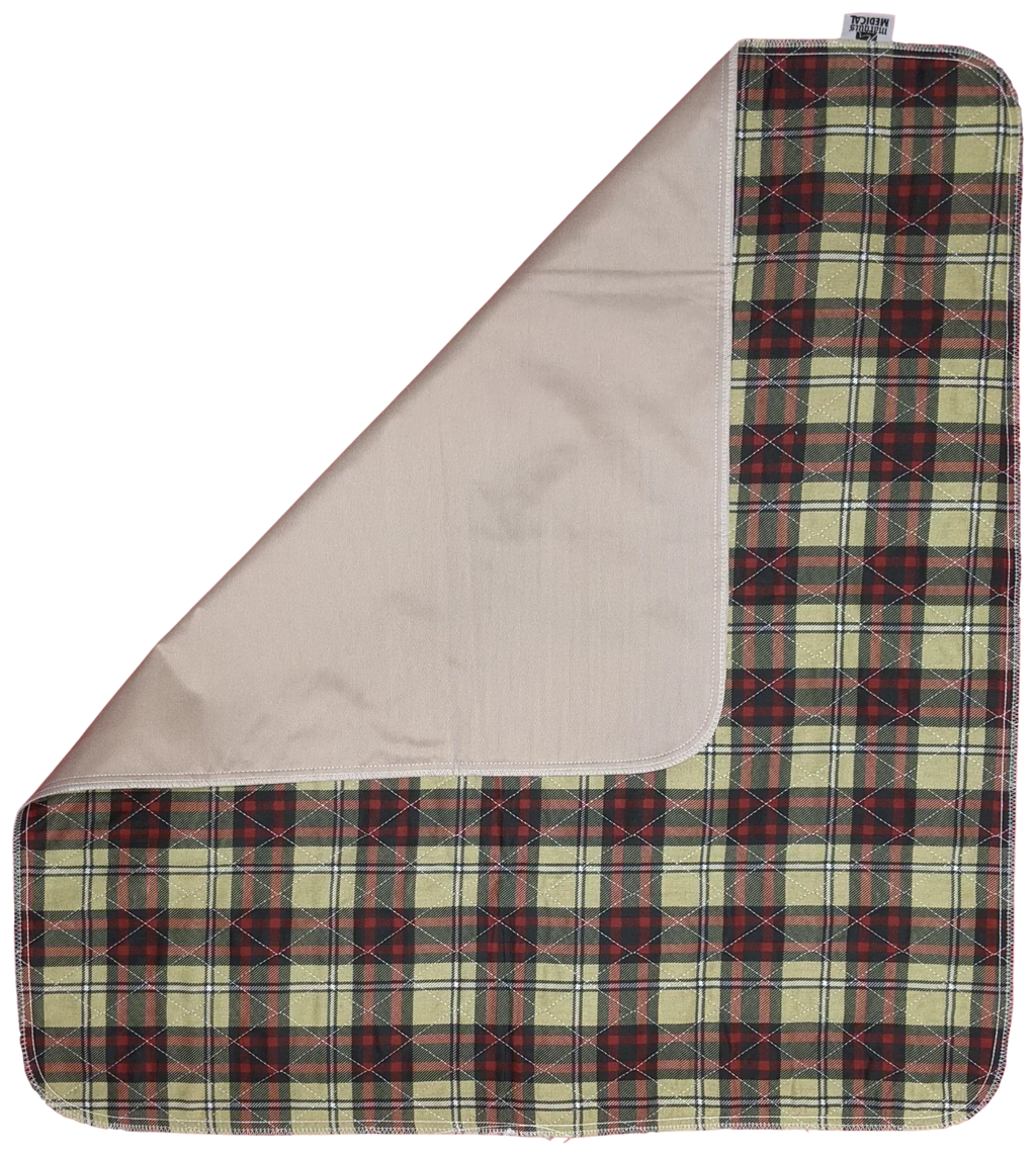 Underpad Pack Urinary 34 Pad Bed 36 Absorbent Stain x Masking for Protection Seniors Washable Incontinence Children Plaid - 24