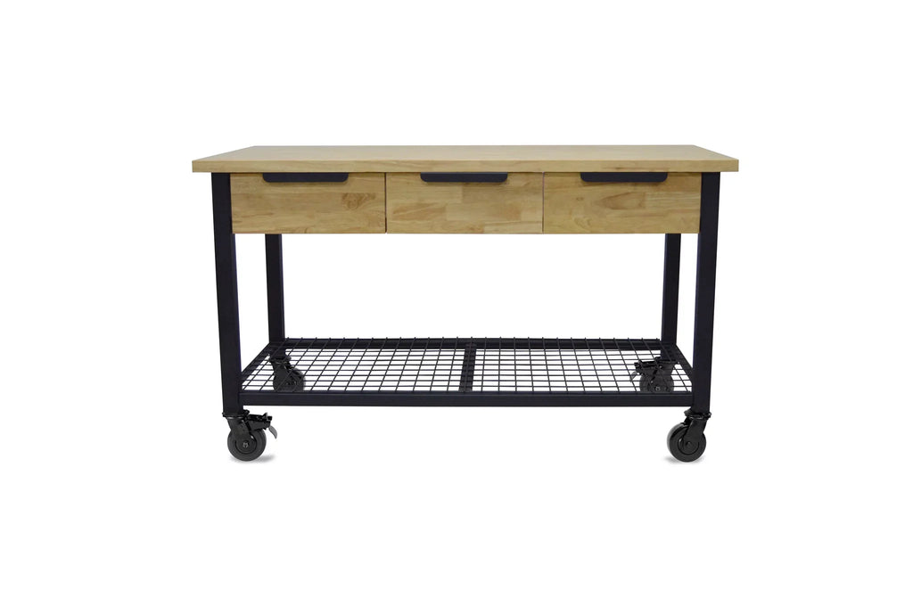 & Industrial 62" Rove Wood Metal Workbench