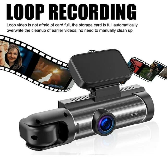 Camera Car HD Dual Dash Video or Vision Xhy Motion Lens 1080P Recorder G-Sensor, DVR Night Cam Driving Front Detection Inside