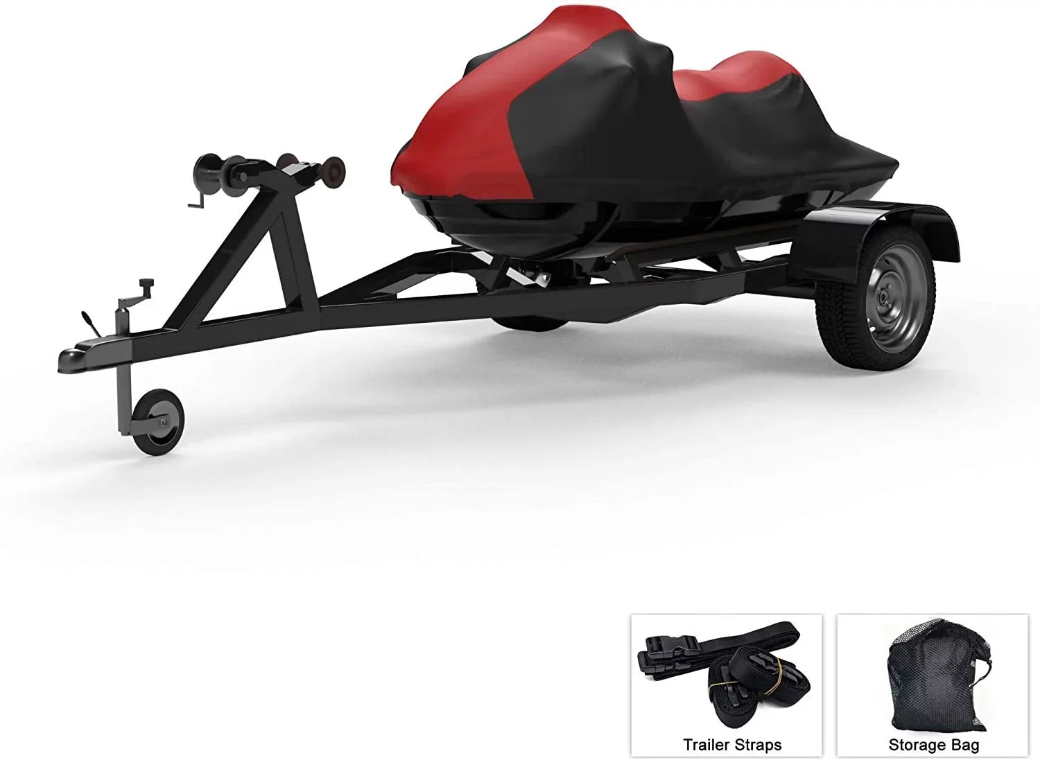 Jet - RED/Black Trailer VX-C Ski Covers More! All and for Bag Rain, from UV - - Straps Weatherproof Protects Sun, 2021 Rays, Storage - Yamaha Trailerable and Includes Color climate
