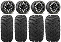 14" Bdlk Raceline Mule Ryno 27" Bk Tires Wheels FXT Pro Kawasaki Reptile