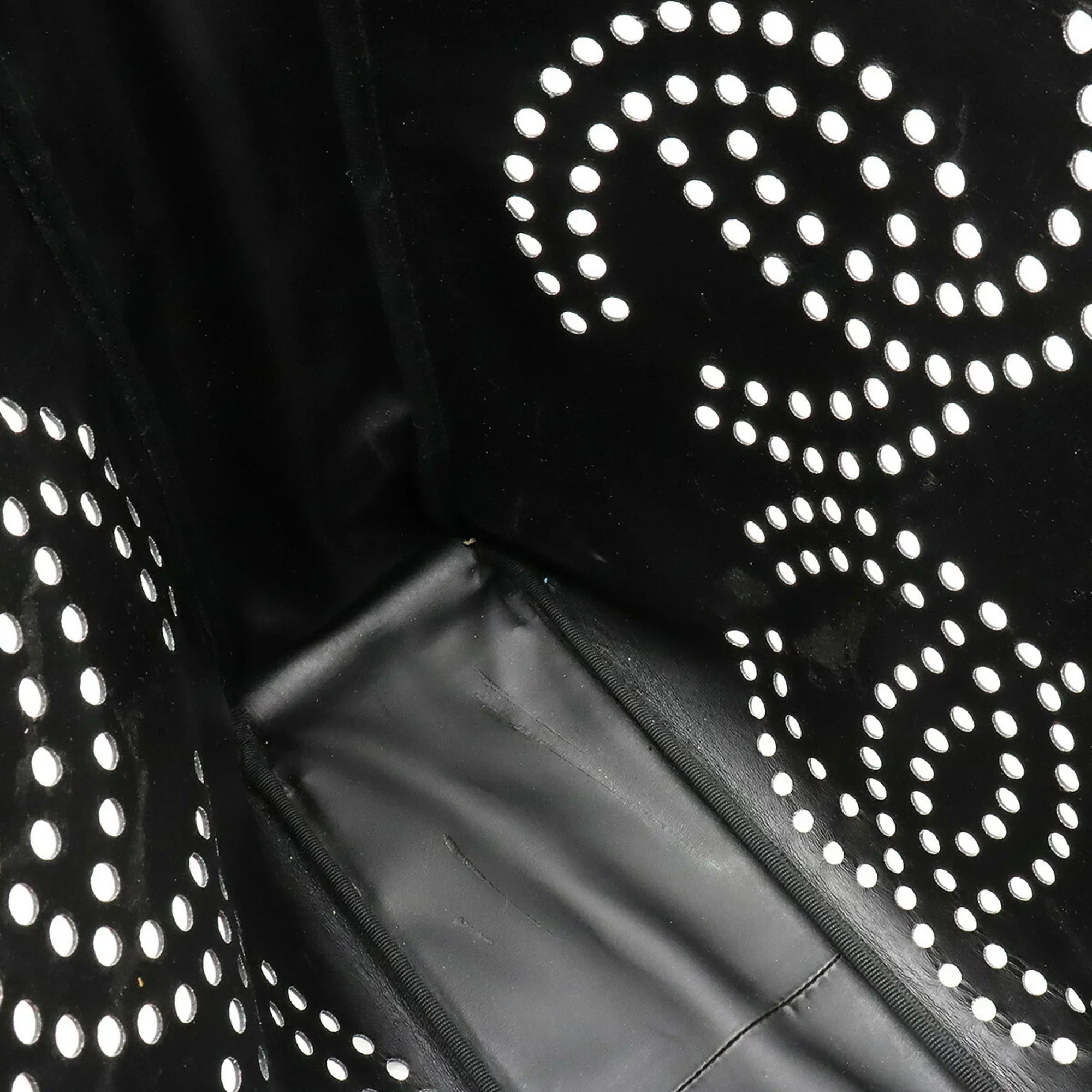 handbag black triple coco here (Good) Pre-Owned punching mark enamel