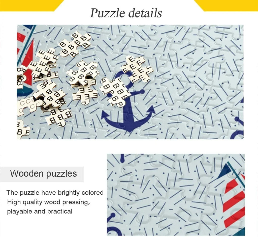 Marine Steering Nautical Puzzles 1000 Lifebuoy Anchor Sea Decoration Wheel for Puzzle Wellsay Kids Jigsaw Pieces Sailboat DIY Gift and Adults Theme