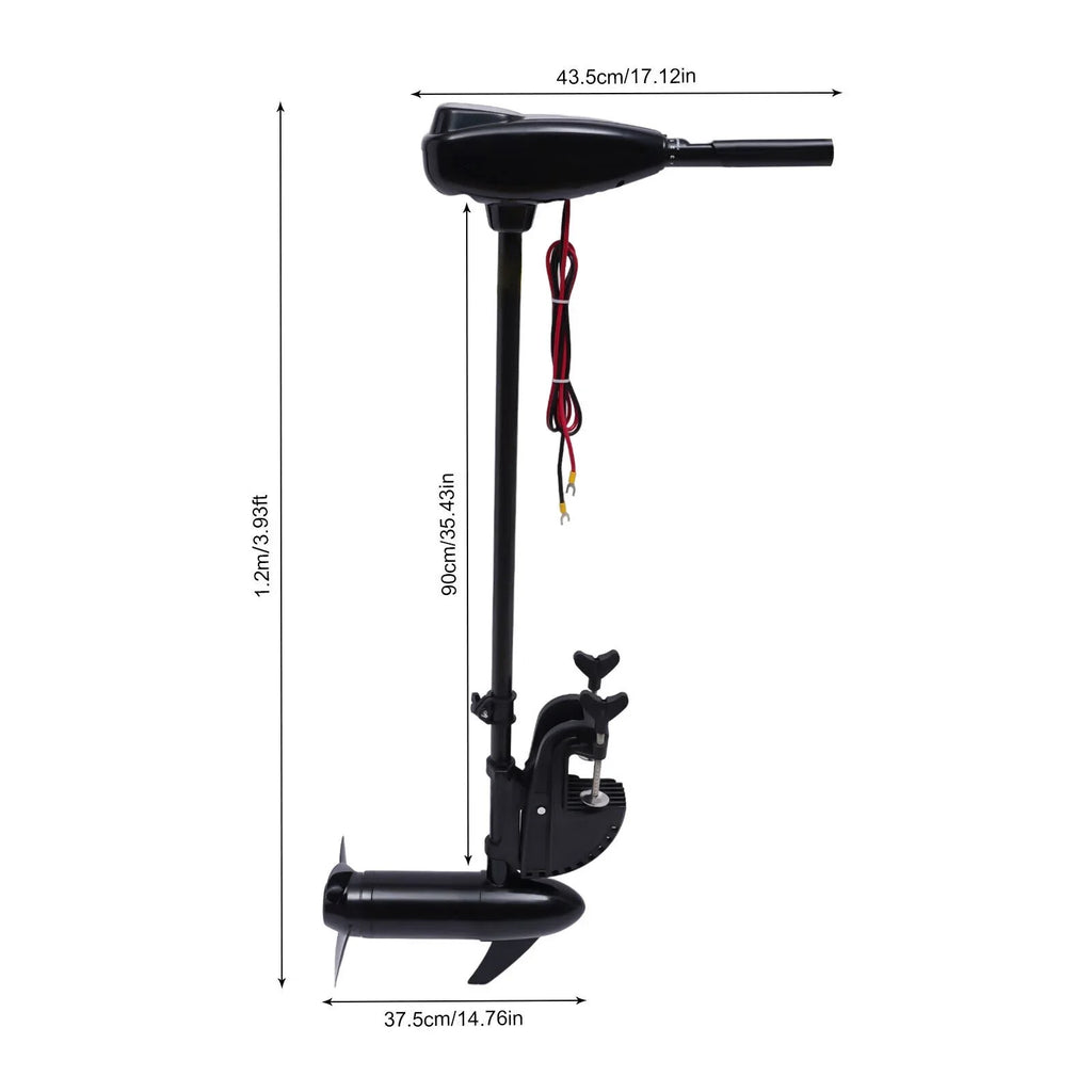 Boat Fishing Electric Trolling 1.2HpThrust Motor 12V Engine 80Lbs Outboard Motor