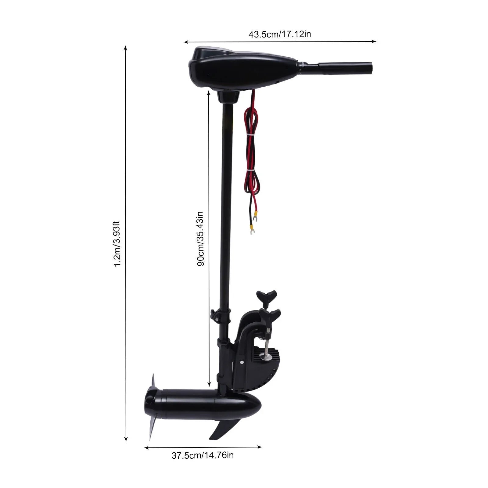 Boat Fishing Electric Trolling 1.2HpThrust Motor 12V Engine 80Lbs Outboard Motor