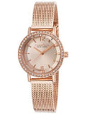 Dial Quartz Crystal Steel Caravelle And Movement: Rose-Tone Ny Women's Accents