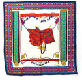 Silk Pre-Owned Navy Ladies Scarf CELINE Muffler (Good) | White x Celine
