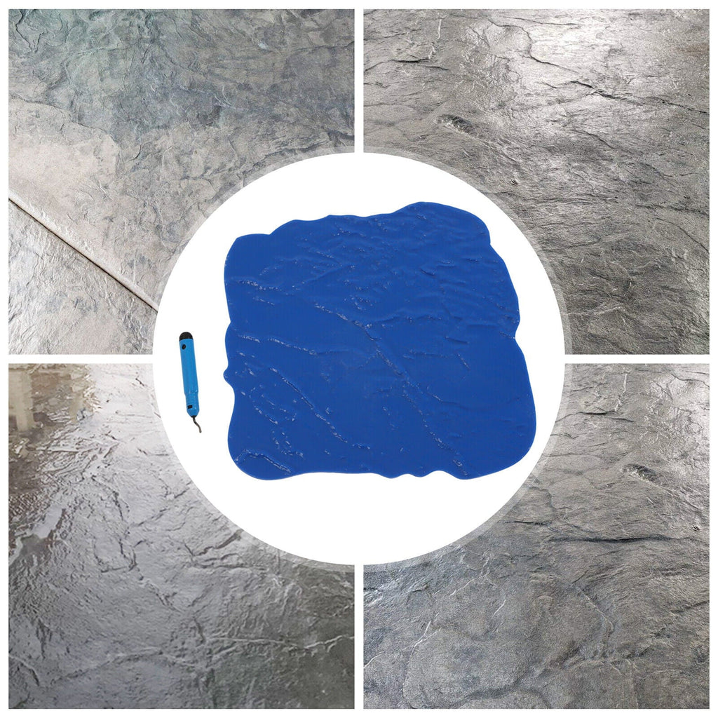 Mold Mat Miumaeov Floor Concrete Inch Slate Stone Texture Cement Seamless 12*12 Stamp Concrete Stamp