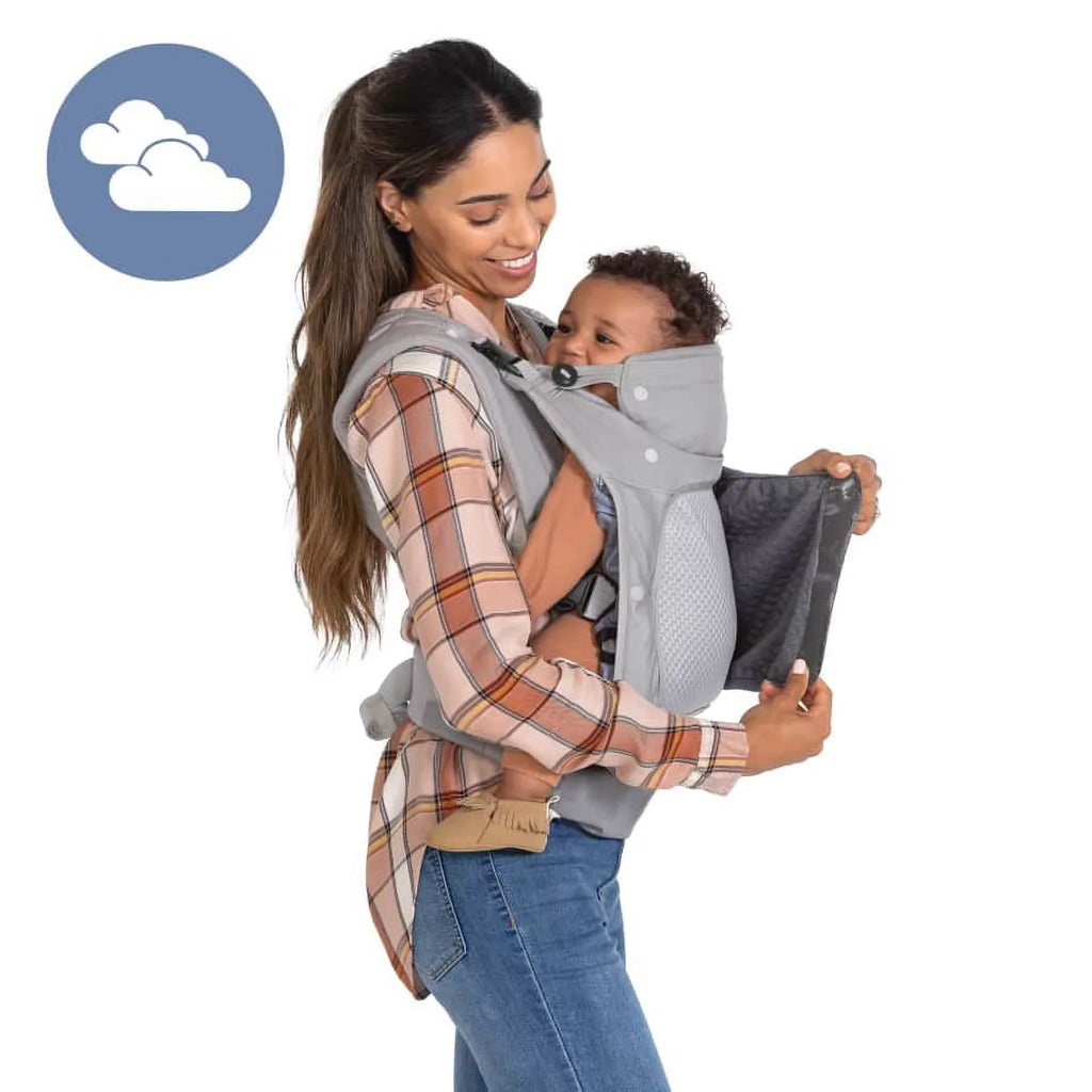 4-Position, Unisex, Baby Gray in-Season-5 Ergonomic 8-40lb, Infantino Layer Carrier,