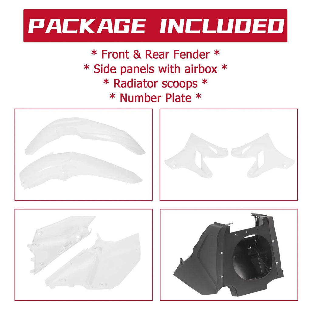 White YZ125 Yamaha Kojem Plastic Complete Kit 2002-2014 YZ250 for Restyle