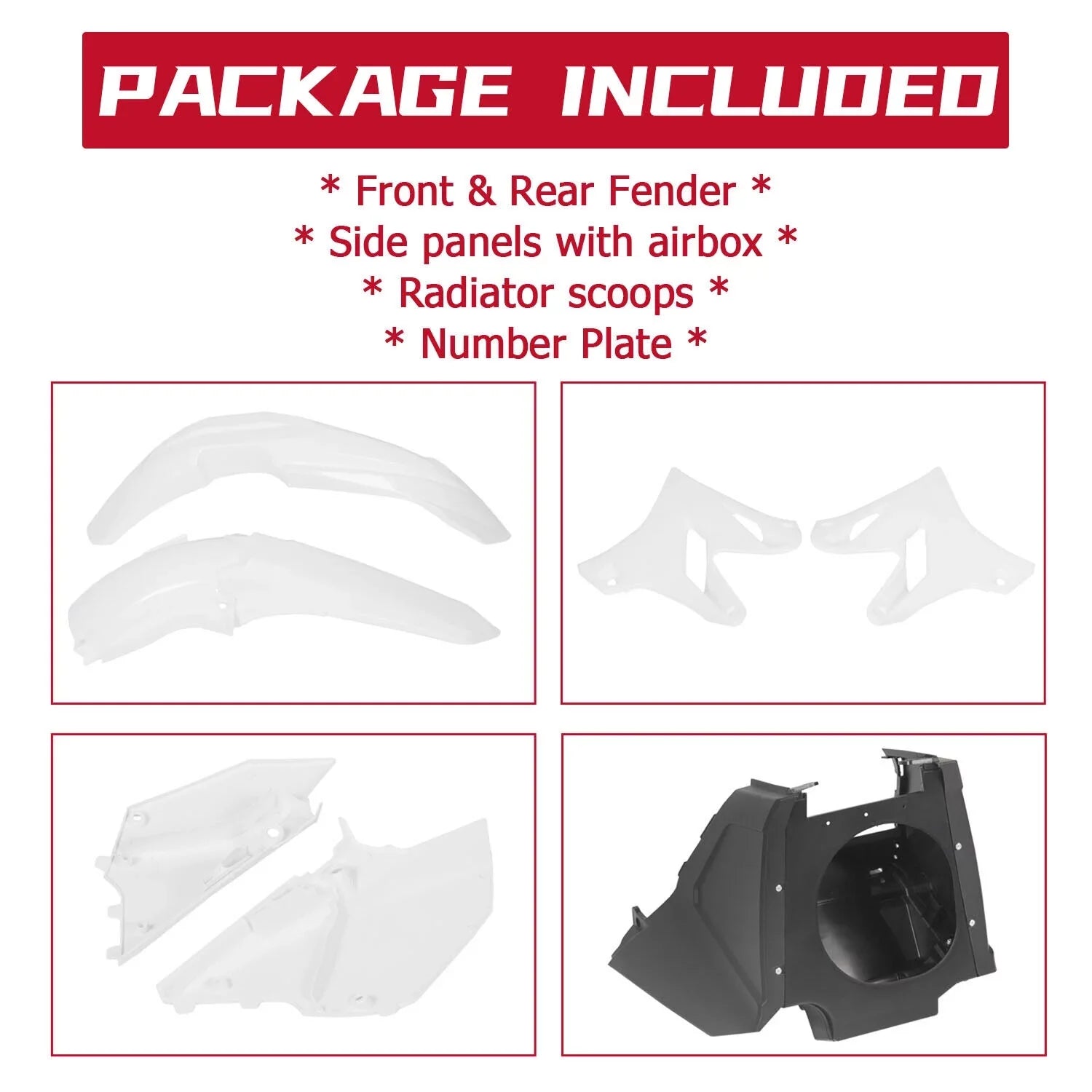 White YZ125 Yamaha Kojem Plastic Complete Kit 2002-2014 YZ250 for Restyle