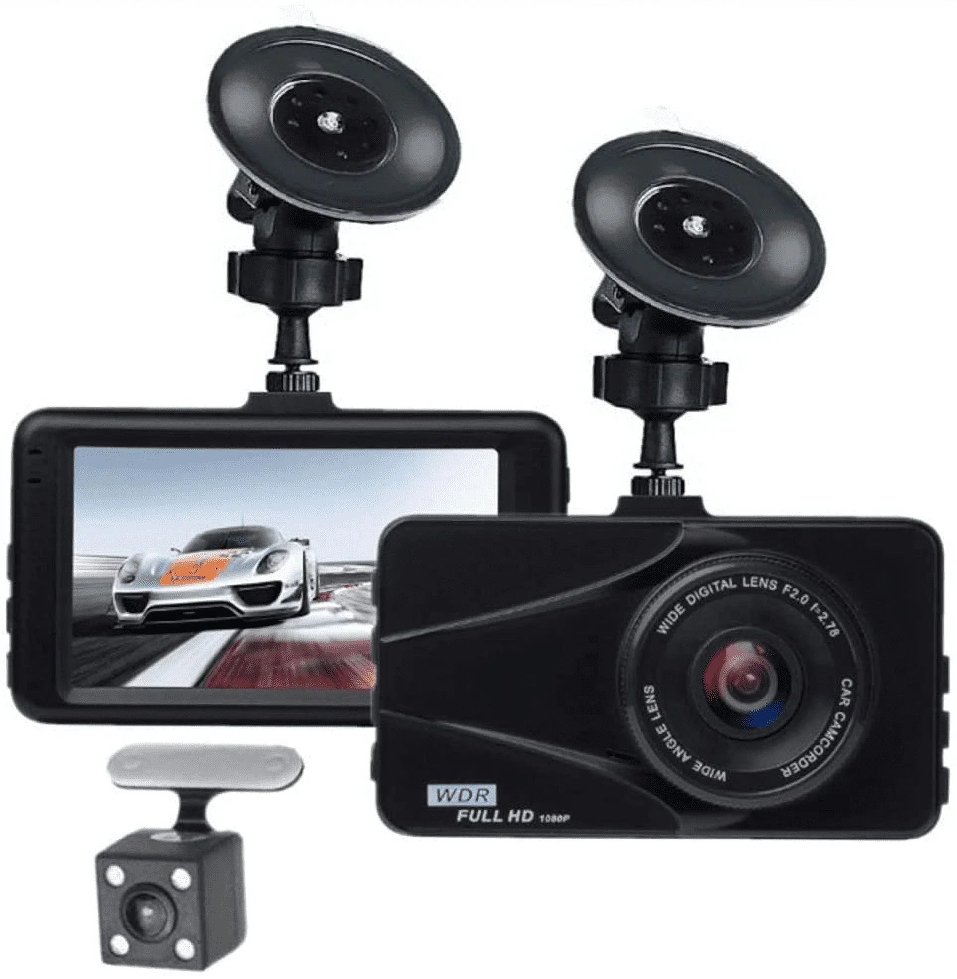 Screen G-Sensor, LCD Plus Full Images Angle, 170° Video Motion Excellent Recording Detection DVR T670 Travel HD Recorder Dual Loop For Dash Cam 3" WDR, Wide