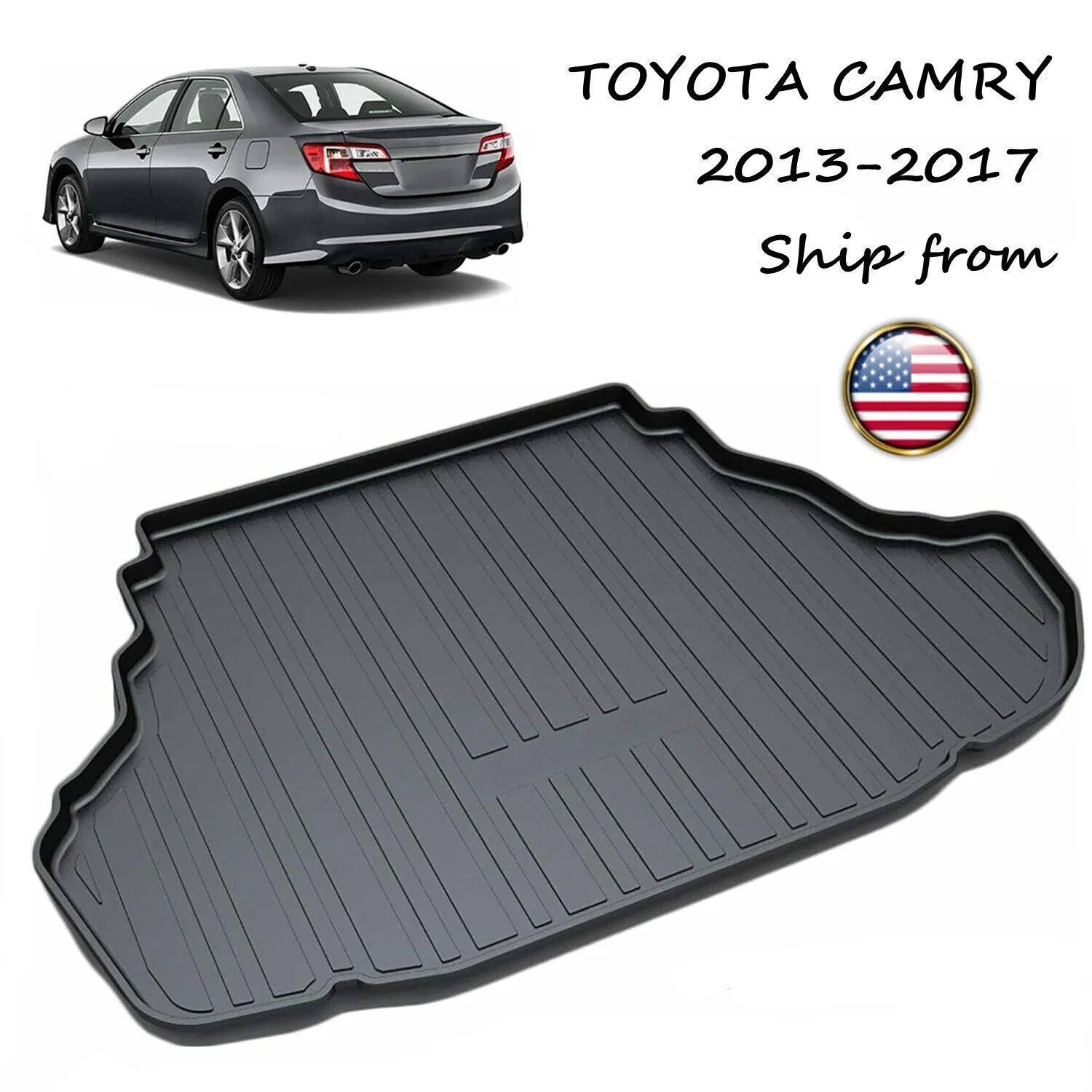 to Mats Camry 2013-2017 Carpets Easy for Cargo Clean TPO Liner Trunk