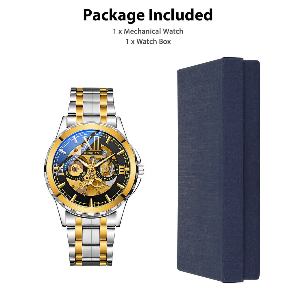 Mechanical Steel Wrist Men Watch Automatic Business Stainless Waterproof Luxury
