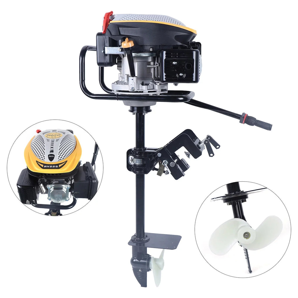 Engine Boat Boat 9 TAS Outboard System Motor Ignition 4 CC Air Cylinder Heavy 225 Stroke Cooling Miumaeov Engine 3600 r/min Single HP Fishing Marine Duty with Engine