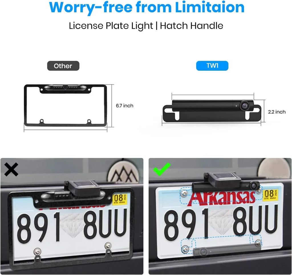 Vision with Trucks, Camera Wireless Car, for Backup View Rear/Front dimension Mini Super TW1 Back Camera Systems Installation, DIY for AUTO-VOX Monitor Up Night 3Mins 5''