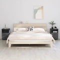 Irfora Dark 15.7"x13.8"x24.4" Wood Bedside pcs Solid Cabinets 2 Gray HAMAR