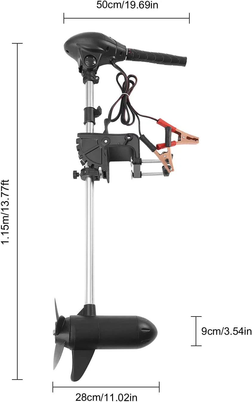 Trolling 12V Fishing Engine Boat Motor Display With Outboard Electric Motor LED Miumaeov