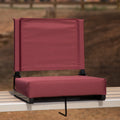 Flash Rated - Handle Maroon by Flash lb. Seat, Ultra-Padded Stadium Grandstand Furniture Seats & Comfort Chair with Lightweight 500