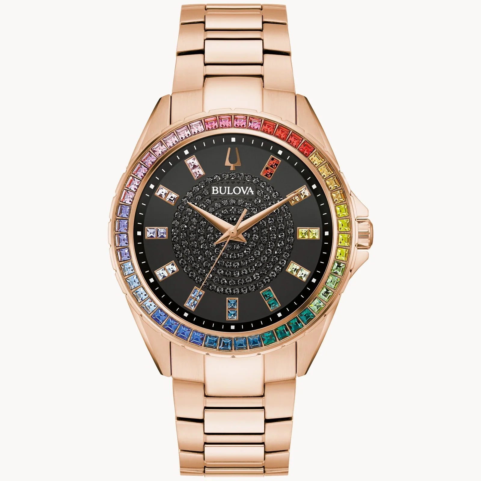 Phantom Gold-Tone Bulova Rose 97A180 Watch Men's