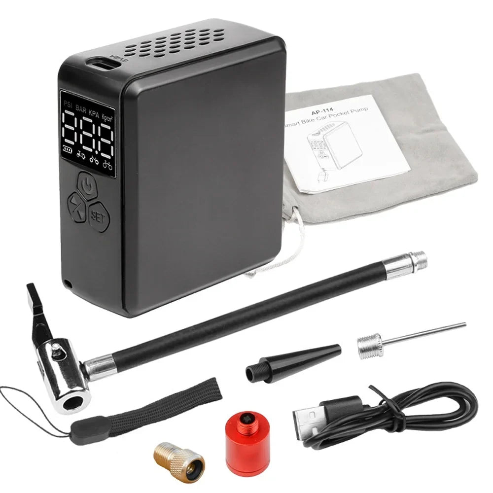 Pump Electric Detecting High and Inflator Electric Bicycles Tire Tire Tomshine Pressure with for Pressure Bicycles