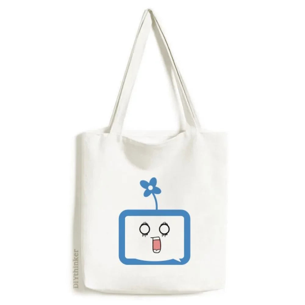 Small Satchel Clover Happy Tote Casual Handbag Canvas TV Shopping Bag Surprised Original