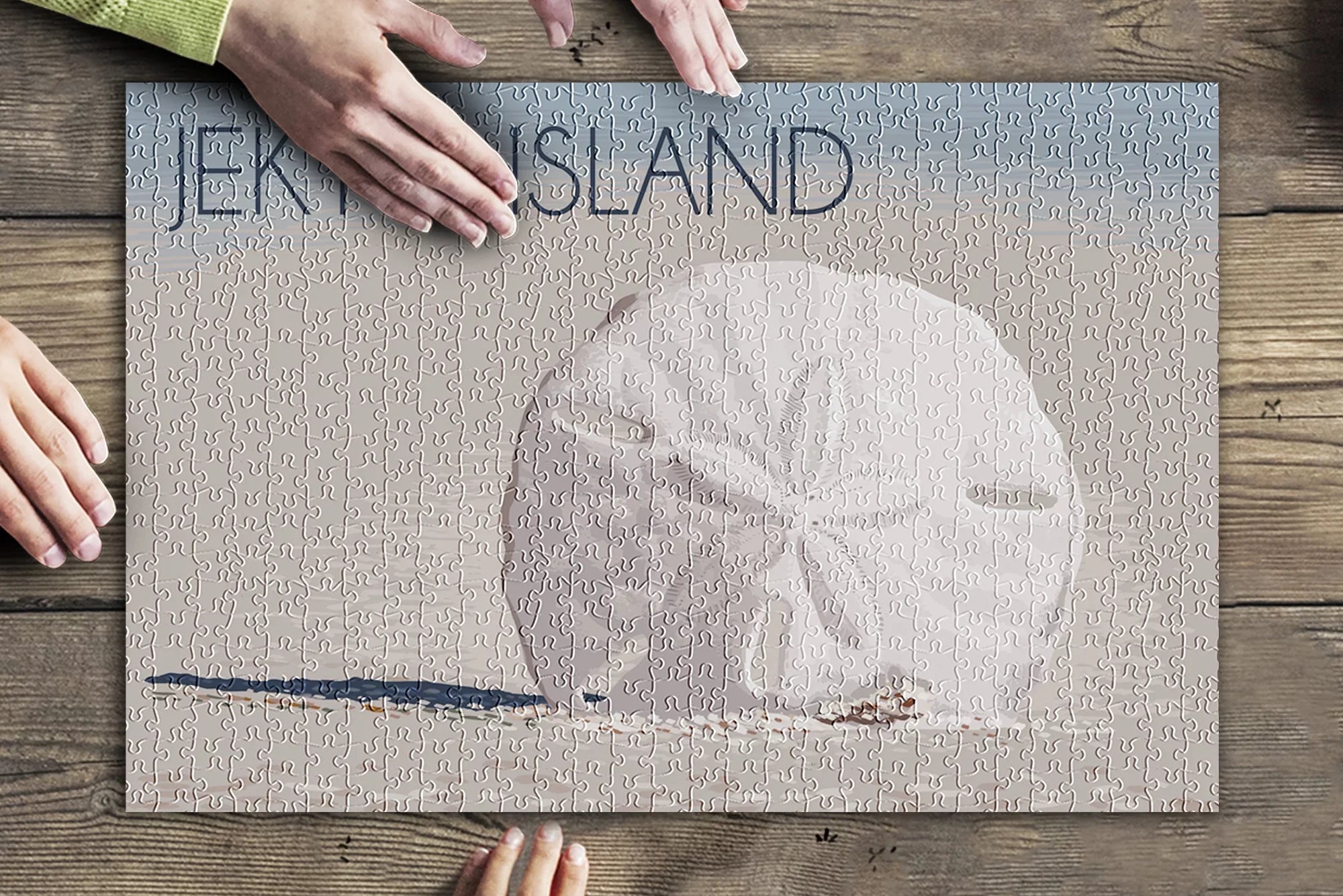 Piece in Family, USA) Georgia, Jigsaw Made Island, Puzzle Adults Jekyll Sand Premium and for inches, 500 (19x27 Dollar