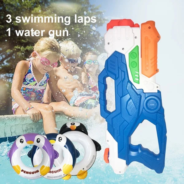 Gun + liquid Yejaeka 1 Capacity Ring Penguin 3 Print Large Swim Kids