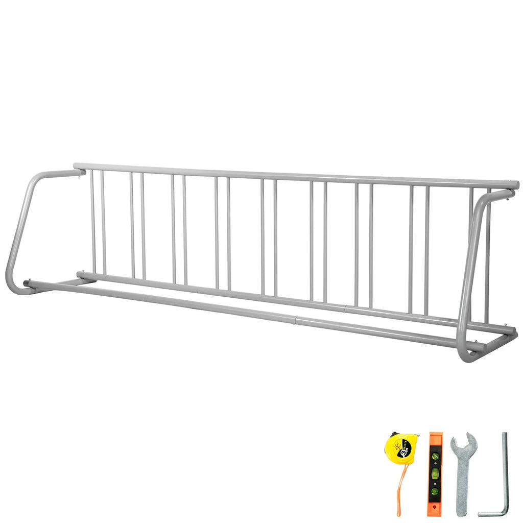 for Storage Stand Holders 9 Bike Rack, Floor Rack, 111" Length Single-Side Yards BENTISM All-Steel Grid Garages Bike Streets