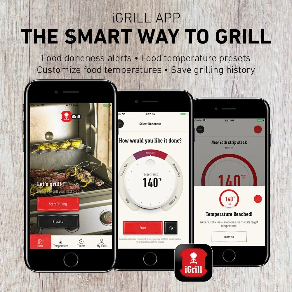 iGrill Thermometer Weber Mini App-Connected