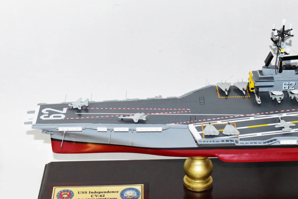 USS Carrier Aircraft Class Model,Mahogany,Forrestal Independence CV-62 Model,Navy,Scale