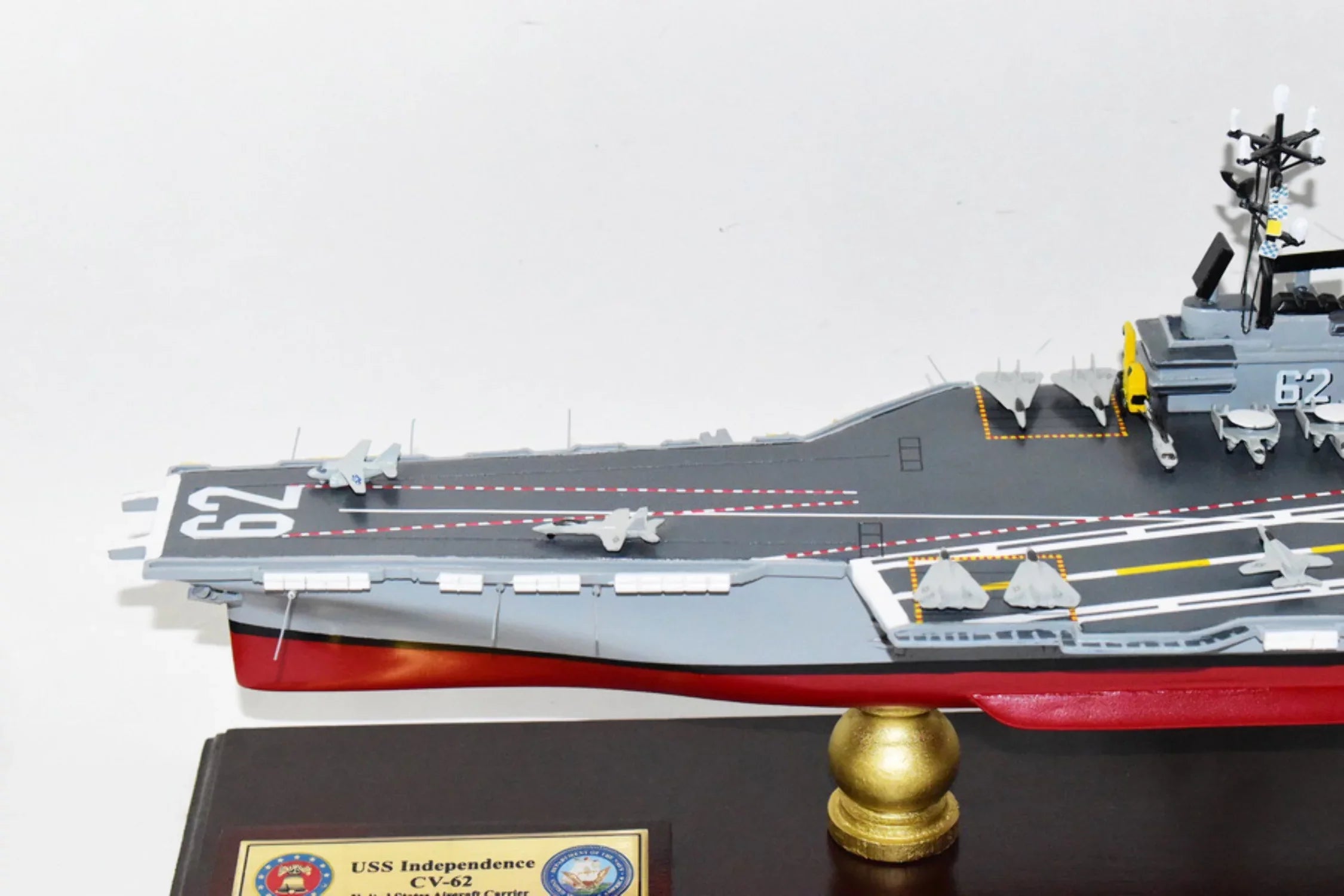 USS Carrier Aircraft Class Model,Mahogany,Forrestal Independence CV-62 Model,Navy,Scale