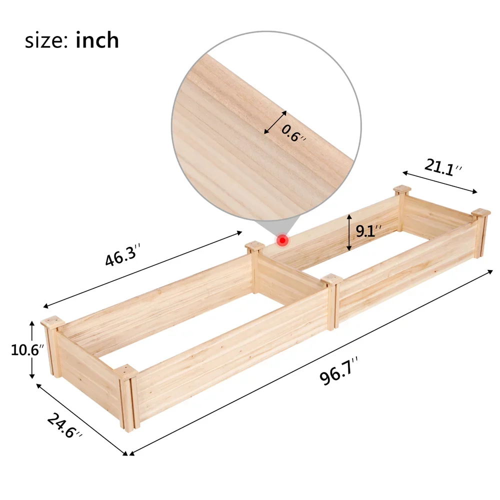 Patio Wooden Planter Box Raised Greenhouse Alden Garden Design Yard for Bed