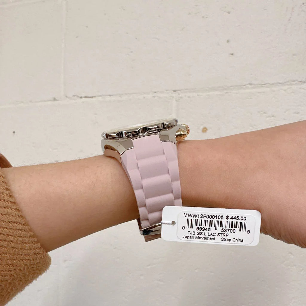 Michele Pink Two Tone Watch Jelly Bean Gold MWW12F000105 Silver Tahitian