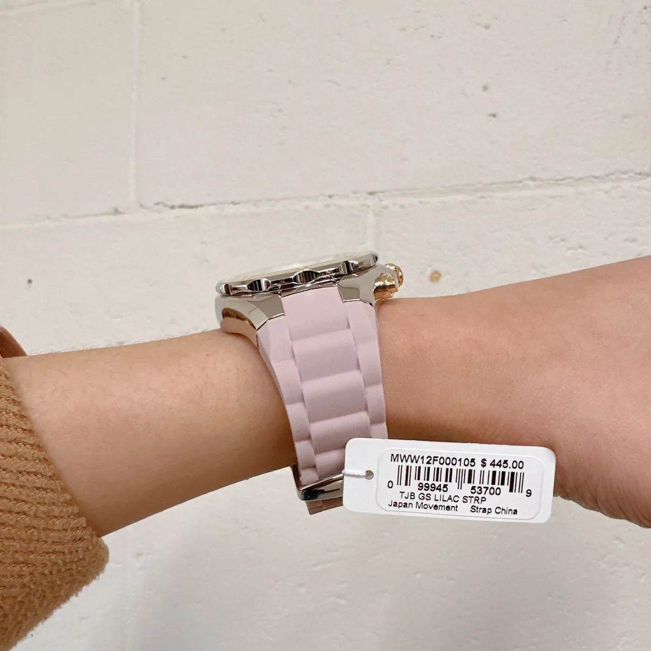 Michele Pink Two Tone Watch Jelly Bean Gold MWW12F000105 Silver Tahitian